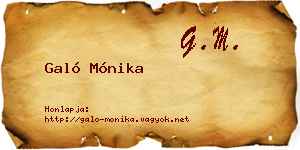 Galó Mónika névjegykártya